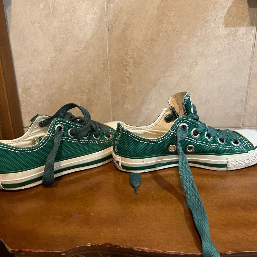 Converse All Star Green Canvas Sneakers - Picture 2 of 5
